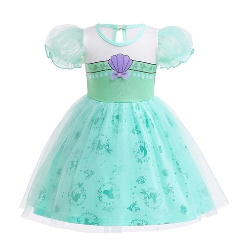 Dressy Daisy Princess Mermaid Dress Up Clothes for Baby Girls Halloween Fancy Summer Outfits Tulle Skirt Size 12-24 Months Green, Style 26