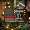 V VIBEPY All Over Printed Firefighter Ornaments, Firefighter Christmas Ornaments for Christmas Tree, 3.2"x3.5" 2 Layer Ornaments, Christmas Decor, Gift for Firefighter