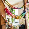 Happy Birthday Banner, Felt Ball Garland - Birthday Garland, Birthday Party Decoration, Birthday Party Hats, Birthday Decor, Party Decor, Felt Garland, Party Hat, Party supplies, Felt Birthday Banner