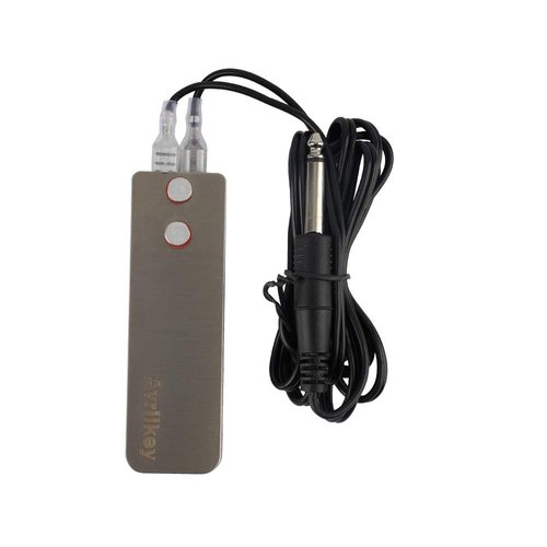 Avrilkey Tattoo Foot Pedal Switch Long Clip Cord Tattoos Power Supply Machine Silver