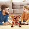 WULOBOOI Fire Mech Toy Building Blocks Set, Red Ninja Figure Warrior Hero Display Model Toy, Armored Battle Robot Adventure Playset Birthday Christmas Creative Gifts for Boys Girls