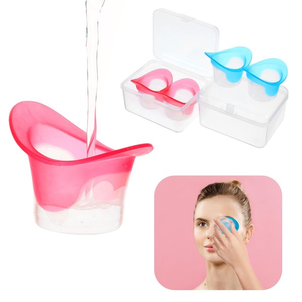 4 Pcs Eye Wash Cup Silicone Eye Cups for Eye Wash 10ml Eye Rinse Cup Eye Wash Kit for Effective Eye Cleansing