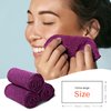 TASALON Microfiber Hair Towel - 10 Pack - Salon Towels - Quick Dry Microfiber Towels - 29 x 16 Inches Ultra-Soft Microfiber Towel for Hair, Facial Towels with Soft Absorbant -Purple