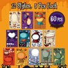 M-sorflly 60 Sheets Halloween Stickers Crafts, Bulk Halloween Party Favors Stickers for Party DIY Games, Treat Bags, Gift, Bags, Cute Sticker Set with 12 Designs