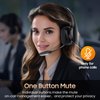 Trucker Bluetooth Headset, Wireless Headset with Mic, Bluetooth Headset with Dual Noise Cancelling Microphone & Mute Button, 55Hrs Working Time PC Headset for Cell Phones, Computer, Truck Driver