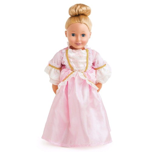 Little Adventures Pink Parisian Princess Doll Dress - Doll Not Included - Machine Washable Child Pretend Play and Party Doll Clothes with No Glitter