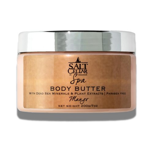 Salt Cellar Spa Mango Body Butter for Women, Made with Dead Sea Minerals, Shea Butter and Plant Extracts, Luxurious Skin Rejuvenation and Moisturization, Made in Israel, Cruelty-Free, Paraben Free