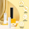 Zenihol Empty Lip Balm Tubes for DIY Lipstick with Leak-proof Caps, 100-Pack Lip Balm Containers BPA Free, White