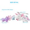 16 Inch Soft Unicorn Stuffed Animals PlaySet Cuddle Plush Mommy Unicorn with 4 Baby Unicorn Rainbow Flying Unicorn Plush Pillow Toy with Wings for Kids and Lovers