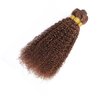 Light Brown Kinky Curly Bundles Human Hair Color 30 Human Hair Bundles Brown Curly Wave Bundles Double Weft Brazilian Human Hair Wet and Wavy Bundles Silky Soft 10 10 10 inch