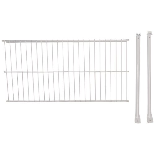 Rubbermaid X Fg 3 Direct Wall Shelf, 2 Ft. Wide, Mounting Hardware Kit Included, White, Wire Shelving Organizer System for Home/Laundry/Bathroom/Mudroom/Pantry/Linen Closet, 2' Length, Metal