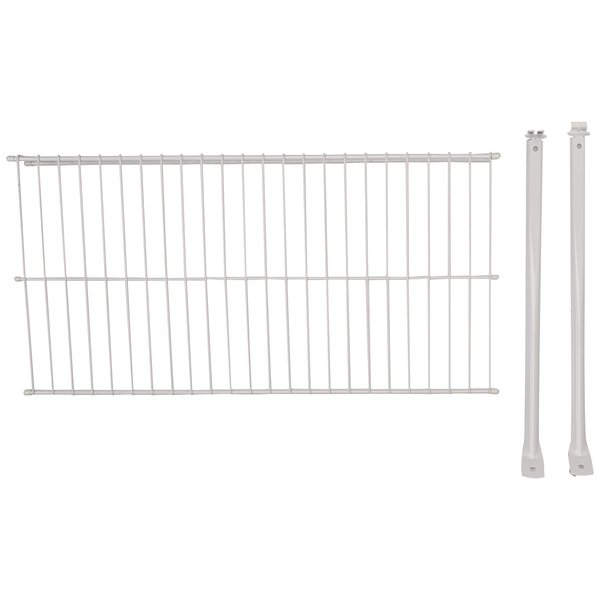 Rubbermaid X Fg 3 Direct Wall Shelf, 2 Ft. Wide, Mounting Hardware Kit Included, White, Wire Shelving Organizer System for Home/Laundry/Bathroom/Mudroom/Pantry/Linen Closet, 2' Length, Metal