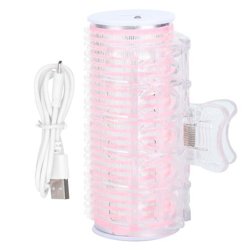 Estink Electric Hair Roller, USB Portable Hair Roller for Bangs Curling Hair Styling Tool, Mini Electric Hair Curler DIY Hairdressing Tool, 3.4x1.2in, ABS, Pink