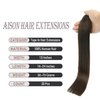 Aison Dark Brown Tape in Hair Extensions Human Hair 100% Remy Human Hair Extensions Silky Straight for Fashion Women 20 Pcs/Package(22Inch #2 60g)