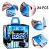 HAPPARTY BOSS Party Favor Boxes 24 PCS,Blue BOSS Boy Gift goodie boxes, boss birthday favor candy treat boxes, boss 1st 2nd birthday decorations, boss birthday party supplies
