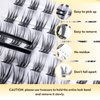 Lash Clusters 168Pcs Cluster Lashes D Curl Lash Clusters Mix 8-16mm Individual Eyelashes Clusters Wispy DIY Eyelash Extension Thin Band Soft to Use at Home (0.07D-D-Mix8-16)