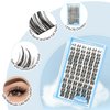 KevKev Lash Clusters 78 Pcs Cluster Lashes Eyelash Clusters DIY Cluster Eyelash Extensions Individual Lashes that Look Like Eyelash Extensions Natural Look Thin Band & Soft(Tropical,D-8-16mix)