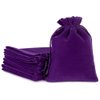 Lucky Monet 25/50/100PCS Velvet Drawstring Bags Jewelry Pouches for Christmas Birthday Party Wedding Favors Gift Candy Headphones Art and DIY Craft (25Pcs, Purple, 5” x 7”)