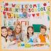 34 PCS Welcome Back to School Banner Decorations - Vibrant Unique Design First Day Classroom Sign, Reusable 9.78ft Long Pennant For KindergartenPreschool Hallway Party Class Celebration Decor