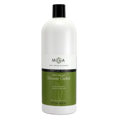 Skin Rescue Shower Gel, 32 fl oz, Natural Moisturizing Body Wash, Soothing Calming Essential Oils in an Organic Botanical Formula with Skin Friendly pH, Makes Luxurious Foam, Sulphate Free, Vegan