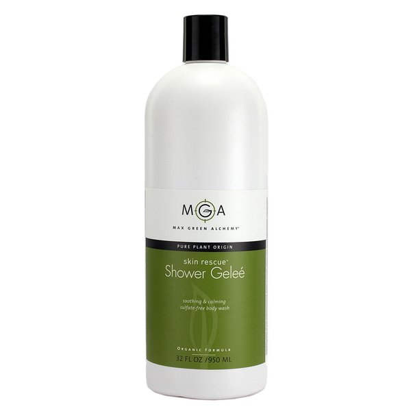 Skin Rescue Shower Gel, 32 fl oz, Natural Moisturizing Body Wash, Soothing Calming Essential Oils in an Organic Botanical Formula with Skin Friendly pH, Makes Luxurious Foam, Sulphate Free, Vegan