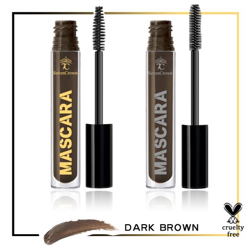 7C SEVENCROWN Brown Mascara Volume and Length Waterproof Mascara Set | Holiday Gift for Beauty Lovers | Vegan & Cruelty-Free