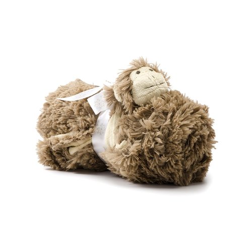 Pickles Mon Ami Plush Stroller Blanket, Miller Monkey, 35" x 30"