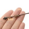iLAND Miniature Dollhouse Accessories on 1/12 Scale, Dollhouse Decor of Mini Curtain Rods, with Antique Crown Finial (Premium Bronze)