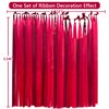 Red Party Decorations 197Ft × 1.97" Ombre Red Ribbon Fringe Hanging Streamer Backdrop Garland for Birthday Valentines Anniversary Wedding Bridal Shower Engagement Graduation Baby Shower Party Supplies