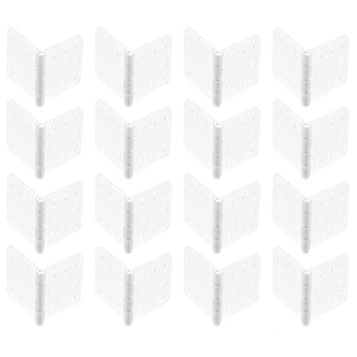 skrnrhrery Nylon Hinges, 3 Sizes are Available Suitable for RC Airplane Model Airplane Parts Fixed Wing Model Airplane Square Loose-Leaf 16-Pack (Medium 0.63×1.14 inches)