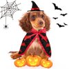 Estivaux Pet Halloween Costumes Dogs Cats Halloween Vampire Pets Costume Cape with Black Red Witch Hat Wizard Cats Cosplay Clothes Apparel for Small Dogs Cats Halloween Party Decorations