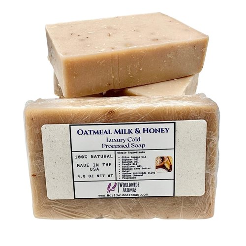 Worldwide Aromas Natural Soap Bars - Handmade with Organic Shea Butter, Olive Oil, and Fragrance - Cold Process Soap