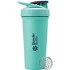 BlenderBottle Strada Sleek Insulated Stainless Steel Water Bottle with Wire Whisk, 25-Ounce, Seafoam