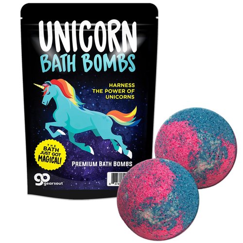 Unicorn Bath Bombs – Unicorn Bath Balls Funny Unicorn Gifts for Girls Unicorn Bath and Body Gifts for Women Pretty Bath Bombs Stocking Stuffers for Girls Fun White Elephant Ideas Secret Santa Gifts