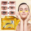 Blopuivo 32 Pairs Eye Masks & Lip Mask, 24K Collagen Under Eye Patches for Dark Circles and Puffy Eyes, Reduce Lip Wrinkles, Anti Chapped & Remove Lip Dead Skin, Nourishes the Lip & Eye Skin (Gold)