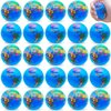 24 PCS Globe Squeeze Balls,2.5 Inch Stress Ball,Pressure Relieving Health Balls,Foam Squeeze Balls for Kids,School,Classroom,Party Favors