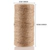 CCINEE Natural Jute Twine 328 Feet Burlap Rope String for DIY Crafts, Festive Decoration, Gift Wrapping and Gardening Applications 2mm(2 Ply)
