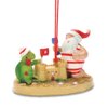 Cape Shore Santa Turtle Sandcastle Island Resin Christmas Tree Ornament