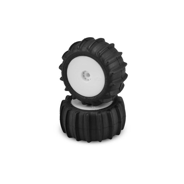 J Concepts Inc. Animal Green Compound Pre-Mounted White Wheels 2 JCO40401221 RC Tire