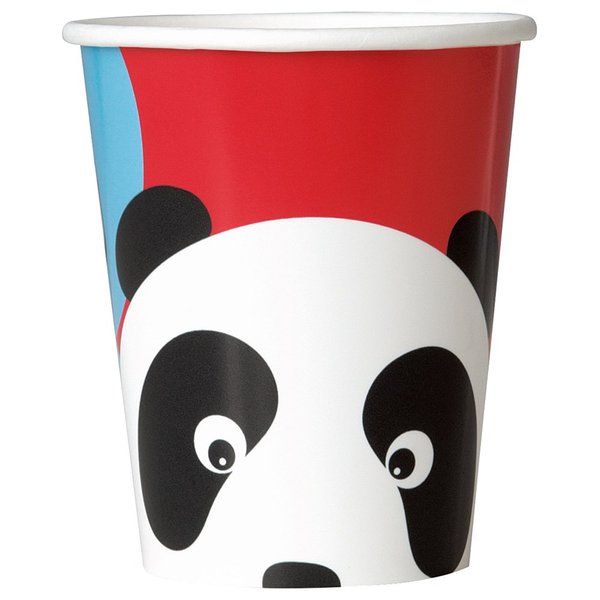 9oz Panda Birthday Paper Cups, 8ct