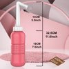 2PCS-Pack Portable Bidet for Travel Bidet Bottle+ Green Pocket Bidet Backpack Camping Bidet , with Water Seal Cap + Storage Bag ,Peri Bottle for Postpartum Essentials