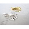 Generic Small gold or silver flower hair barrette alligator clip bridal clip bridal (Primary color: Gold)