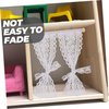 Kisangel 3pcs Dollhouse Curtains Toy Lace Wood