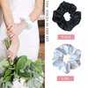 PartyGifts&Beyond 10Packs Bridesmaid Scrunchies Bachelorette Party Favors Scrunchies for Women Hair Decorations(Black)