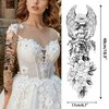 Aresvns Beautiful Spring Temporary Tattoo for Women and Girls (L19“xW7”),Full Arm Fake Tattoos Flowers,Waterproof temporary tattoo sleeves Christmas Gift