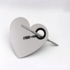 Miamay Heart Shaped Makeup Palette Stainless Steel Nail-art Cosmetic Artist Mixing Palette with a Spatula Tool