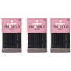Scunci 55367 Black Styling Essentials Bobby Pins 18 Count, pack of 3