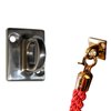 Rope Stanchion Decorative Stainless Steel Wall Plate Holder, CROWD CONTROL CENTER (Mirror)