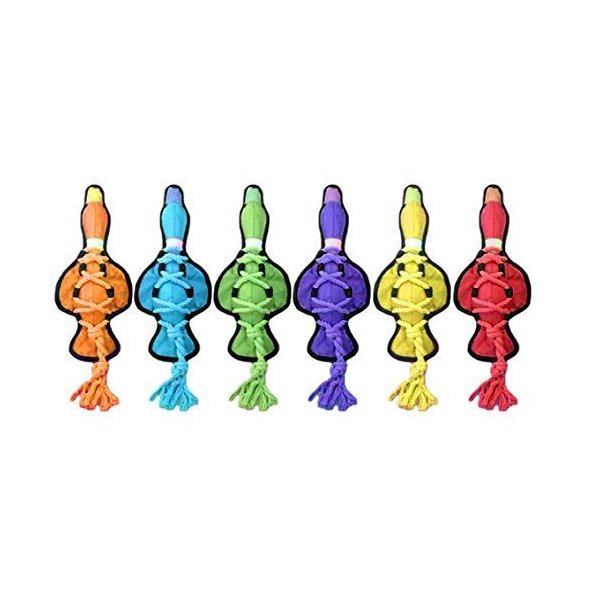 Multipet Cross-Ropes Duck Tough Dog Toy, 11.5 in (2 Pack)