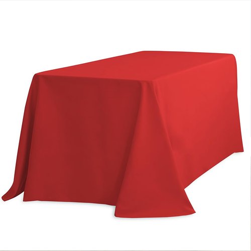 LinenTablecloth Polyester Tablecloth 90-Inch By 132-Inch, Red